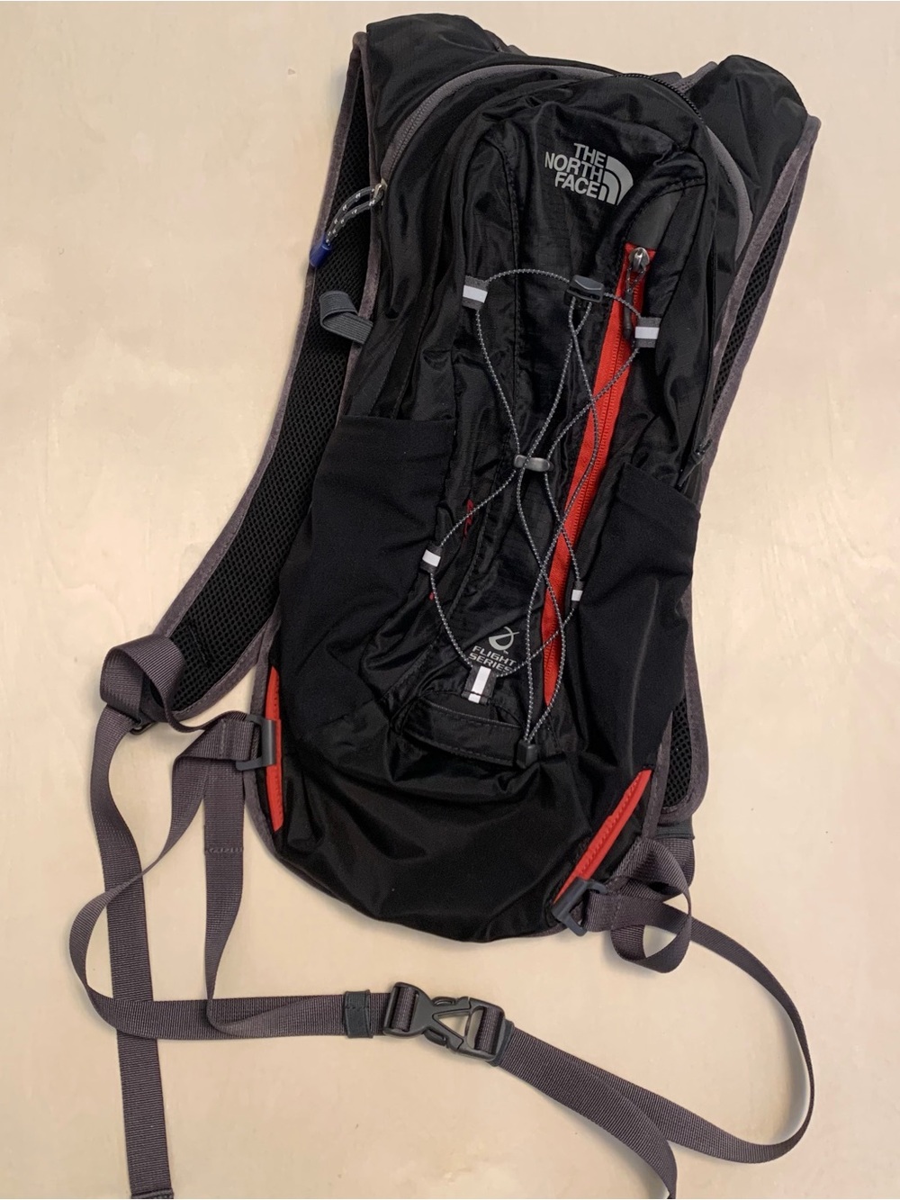 The North Face Flight Series Black & Red Daypack Backpack - Hiking, Travel